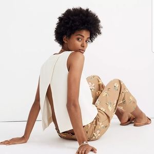 Madewell Texture&Thread Split-back Shell Top